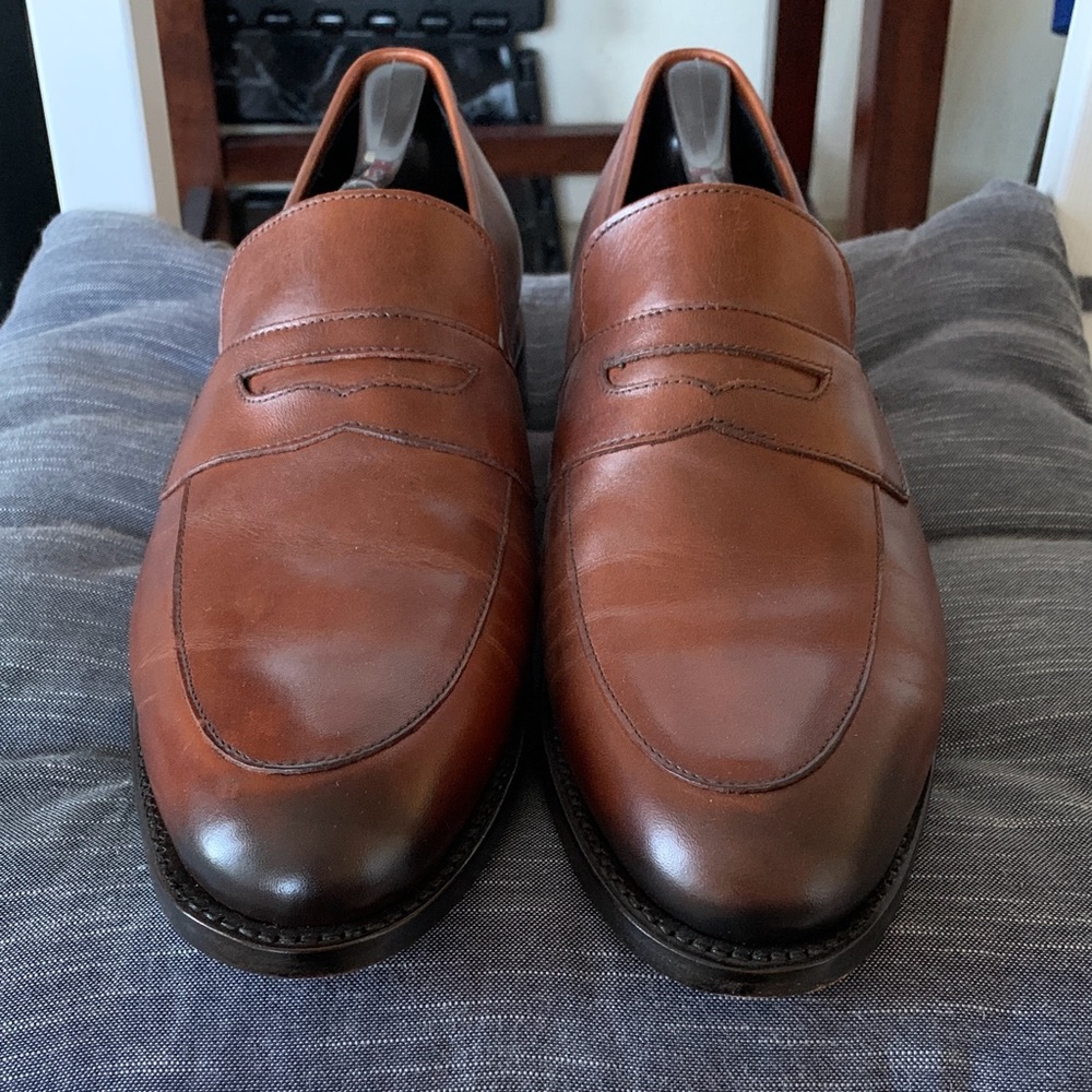 THURSDAY BOOTS MENS MAHOGANY LINCOLN LOAFER DRESS SHOE SZ 10